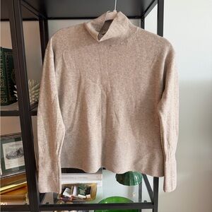 Everyman Neutral Turtleneck Sweater - Light Taupe 100% Cashmere